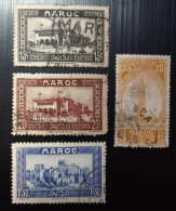 Maroc Poste Française 1933 Motifs Locaux Modèle: R. Beliot Gravure: Del Rieu Lot 2 - Gebraucht