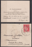 Paix 50c   Sur  Mignonette  + Courrier De LE DONJON Allier  1934 Pour ST-EMILION  Gironde - 1932-39 Paz