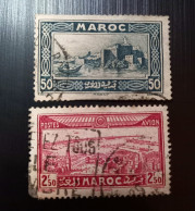 Maroc 1933 Local Motives & 1933 Airmail - Views Of The City  Modèle: R. Beliot Gravure: Del Rieu Lot 2 - Oblitérés
