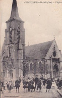 CREVECOEUR LE GRAND               L  église + Enfants - Crevecoeur Le Grand