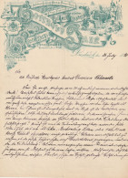 Lettera Comm. -    Anno 1898  -  Dresden  ,  Pesca  Ditta  " Gotthold  Fank " - 1800 – 1899