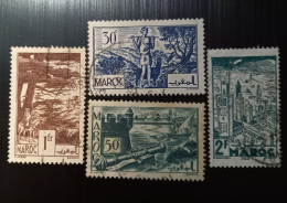 Maroc Poste Française 1939 Local Motives  Remparts De Salé , Fès , Ifrane Lot 1 - Used Stamps