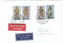 Vatican - Lettre Exprès De 1988 - Oblit Poste Vaticano - - Lettres & Documents