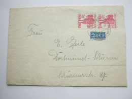 1949 , 24 Pfg. Kölner Dom Als Mehrfachfrankatur Auf Brief Aus Dem Teuteburgerwald , Recht Selten - Covers & Documents