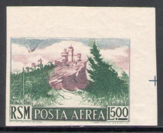 1950 San Marino, Posta Aerea N. 91b - 500 Lire Non Dentellato - MNH** - Corréo Aéreo