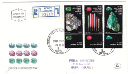 Minéraux - Israël - Lettre Recom De 1981 - Oblit Jerusalem - émeraude - Saphir - - Minéraux