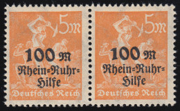 258AFIII Rhein-Ruhr-Hilfe 5 Mark Im Paar Mit AF III: Kleine Abgeflachte 1, ** - Variétés & Curiosités