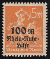 258AFX Rhein-Ruhr-Hilfe 5 Mark Mit AF X: Kleine 1 Mit Delle, Feld 84, ** - Variétés & Curiosités