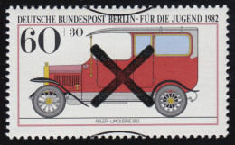 662 Jugend Kraftfahrzeuge Alder-Limousine, Amtliche Andreaskreuz-Entwertung - Abarten Und Kuriositäten