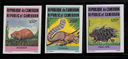 ZA0102a - CAMEROON - Set Of 3 IMPERF STAMPS -  RODENTS  1985 Scott # 792/94 - Rongeurs