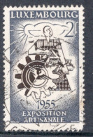 Luxembourg 1955 Single Stamp For National Handicraft Exposition In Fine Used - Usados