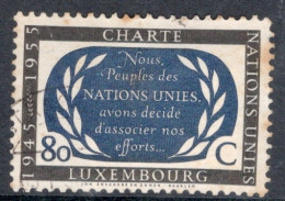 Luxembourg 1955 Single Stamp For The 10th Anniversary Of The United Nations In Fine Used - Gebruikt