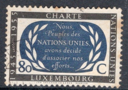 Luxembourg 1955 Single Stamp For The 10th Anniversary Of The United Nations In Fine Used - Oblitérés