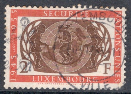 Luxembourg 1955 Single Stamp For The 10th Anniversary Of The United Nations In Fine Used - Gebruikt
