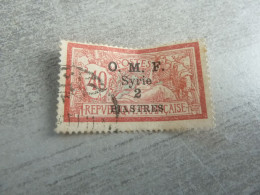 Type Merson - Syrie O.m.f. - 2pi.s.40c.- Yt 68 - Rouge Et Bleu - Oblitéré - Année 1922 - - Usati