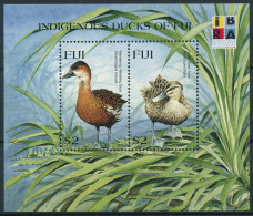 Fiji 1999 MiNr. 878 - 879 (Block 30) Fidschi-Inseln Birds Ducks Vogel IBRA ’99, Nuremberg S\sh MNH** 6,00 € - Eenden