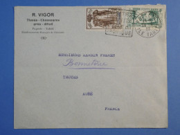 DK 15  ET OCEANIE   BELLE LETTRE  BONNETERIE  1938  PAPEETE A  TROYES FRANCE ++AFF. INTERESSANT+++ + - Lettres & Documents