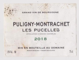 Etiquette " PULIGNY-MONTRACHET 2018 - Les Pucelles " (3276)_ev683 - Champagne