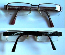 Ancienne Monture De Lunettes " KAPORAL " Pour Théâtre Ou Cinéma _Dlu011 - Gafas/Lentes