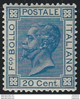 1867 Italia VE II 20c. Scuro Torino Bc MNH Sassone N. T26a - Other & Unclassified