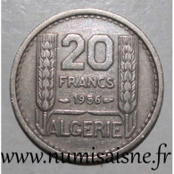 ALGERIE - KM 91 - 20 FRANCS 1956 - TTB - Algerien