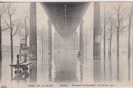 FRANCE. - Crue De La Seine - PARIS Boulevard De Grenelle - 28 Janvier 1910 - Overstromingen