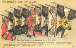 HISTOIRE - Au Musée Des Invalides - Les Neuf Premiers Drapeaux Pris Aux Allemands - Colorisé - Carte Postale Ancienne - Storia