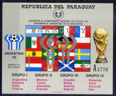 Paraguay Blocs A-B Logo Drapeaux Football CM 78 ** - 1978 – Argentina