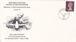 Great Britain 1972 London Cover FDC 25th Anniversary First Jet Passenger Servise - Briefe U. Dokumente