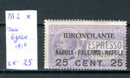 Italie  PA N° 2 X (trace De Charnière Très Légère) - Airmail