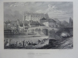 Gravure Ancienne Du Château De Chabannes à La Palisse (03) - Verzamelingen