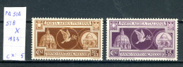 Italie  PA N° 51 A/51 B   X             (Année Sainte) - Luftpost