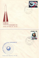 Poland 1978 First Polish Cosmonaut Set 2  First Day Covers - FDC