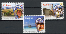 CUBA -  TOURISME  N°Yt 3950+3951+3952 Obli. - Used Stamps