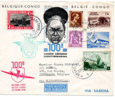 Belgique-Congo--Bruxelles 20 Novembre 1938-100e Congo-Belgique -Elisabethville-voir Les Scans - Cartas & Documentos