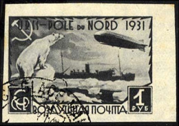 SOWJETUNION 404B O, 1931, 1 R. Polarfahrt, Ungezähnt, Pracht, Mi. 60.- - Usados