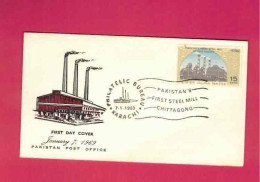 FDC De 1969 Du Pakistan - First Steel Mill At Chittagong - Fabriken Und Industrien