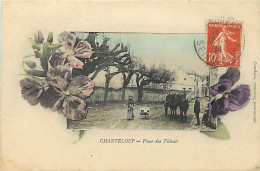 - Yvelines -ref-C47- Chanteloup Les Vignes - Place Des Tilleuls - Attelage - Pourtour Fleurs - - Chanteloup Les Vignes