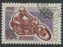 Soviet Union:Russia:USSR:Used Stamp Onternational Motorally, Motorbike, 1967 - Motos