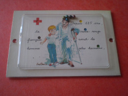 Carte Postale Croix Rouge Française Avec Un Jeu De 5 Petites Billes - Other & Unclassified