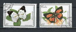 CUBA -  PAPILLONS  N°Yt 3852+3855 Obli. - Oblitérés