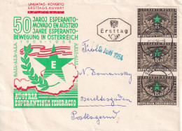 FDC AUSTRIA   1954 - Esperánto