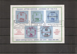 Grande -Bretagne - Timbres De Grève ( Feuillet Commémoratif De 1971 à Voir ) - Briefe U. Dokumente