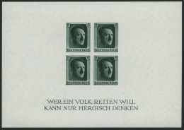 Dt. Reich Bl. 8 **, 1937, Block Hitler Ungezähnt, Pracht, Mi. 210.- - Blokken