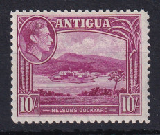 Antigua: 1938/51   KGVI    SG108    10/-      MH - 1858-1960 Colonia Britannica