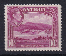 Antigua: 1938/51   KGVI    SG108    10/-      MH - 1858-1960 Colonia Británica