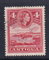 Antigua: 1953/62   QE II - Pictorial     SG124    4c   Scarlet    Used - 1858-1960 Colonia Britannica