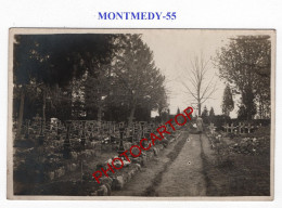 MONTMEDY-55-Tombes Allemandes-Cimetière-CARTE PHOTO Allemande-GUERRE 14-18-1 WK-FRANCE- - Cementerios De Los Caídos De Guerra