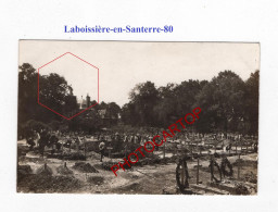 LABOISSIERE-en-Santerre-80-Tombes Allemandes-Cimetière-CARTE PHOTO Allemande-GUERRE 14-18-1 WK-FRANCE- - Cementerios De Los Caídos De Guerra