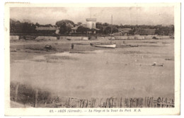 33 - B58694CPA - ARES - La Plage Et La Tour Du Port - Parfait état - GIRONDE - Arès